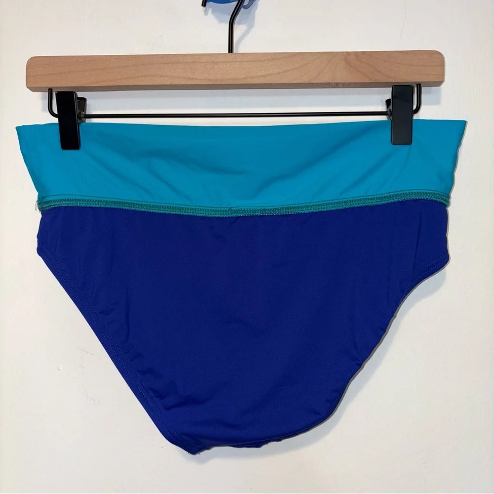 Tommy Bahama 2 Piece Blue‎ Colorblock Bikini Set-32C Lined Top/XS Hipster Bottom
